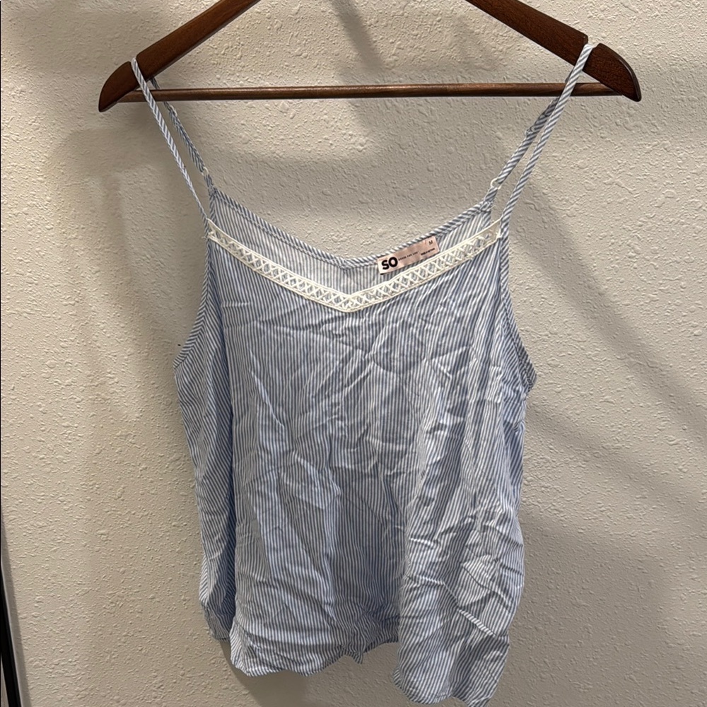 SO Women's Blue Striped Top